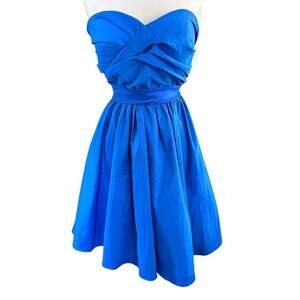 Calvin Klein Women’s Blue Sweetheart Neck Cocktail Homecoming Mini Dress Size 12